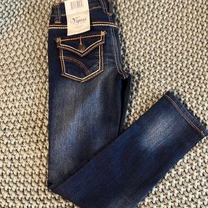 Vigoss Kids Blue Jeans with Tan Stitching